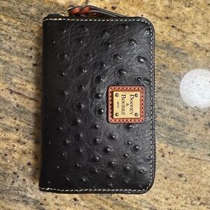 NWT Dooney & Bourke Black Ostrich Wallet